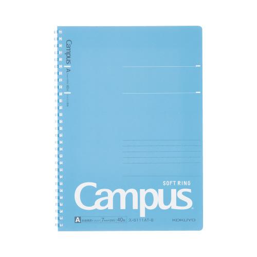 コクヨ KOKUYO キャンパスソフトリング（ドット入罫線） カットオフ セミB5 40枚A罫ブルー...
