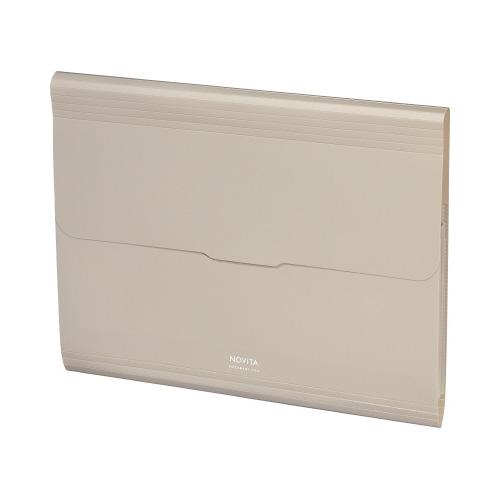コクヨ KOKUYO ポケットが大きく開く書類ファイル 「ノビータ」A4ヨコ12Pサンドベージュ フ...