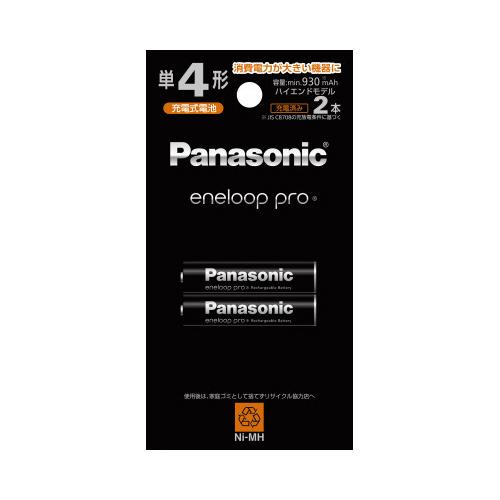 Ｐａｎａｓｏｎｉｃ 充電式電池 エネループプロ ハイエンドモデル 単４形 ２本 ＢＫ−４ＨＣＤ／２Ｈ