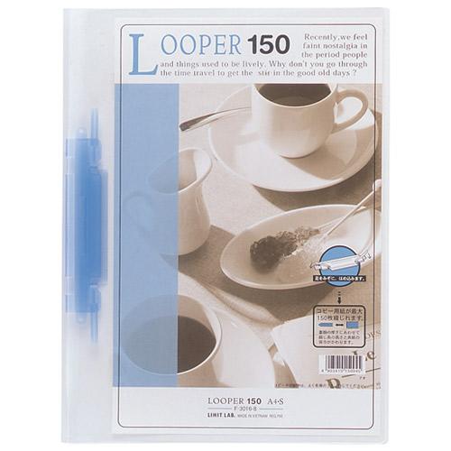 ＬＩＨＩＴ　ＬＡＢ． ルーパー１５０ファイル　Ｆ−３０１６−８　Ａ４Ｓ　青 Ｆ−３０１６−８