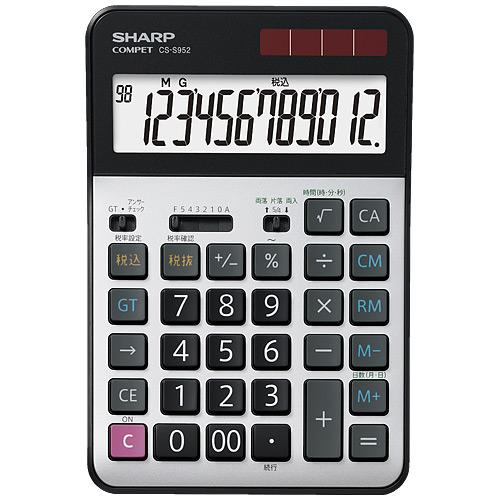 シャープ 大型卓上電卓　１２桁　ＣＳ−Ｓ９５２−Ｘ ＣＳ−Ｓ９５２−Ｘ ★10個パック