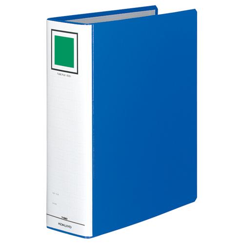 コクヨ KOKUYO チューブファイル「エコ」 A4縦 80ミリとじ 2穴 青 フ-E680B グリ...