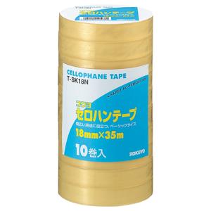 コクヨ セロハンテープ工業用 １８ｍｍ×３５ｍ １０巻入 Ｔ−ＳＫ１８Ｎ｜shimiz