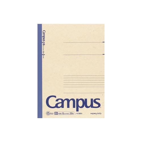コクヨ KOKUYO 再生紙キャンパスノート B罫（中横罫） セミB5（6号） 罫幅6mm 30枚 ...