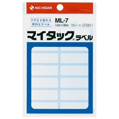 ニチバン マイタック　ラベル　ＭＬ−７　白無地／一般 ＭＬ−７ ★10個パック