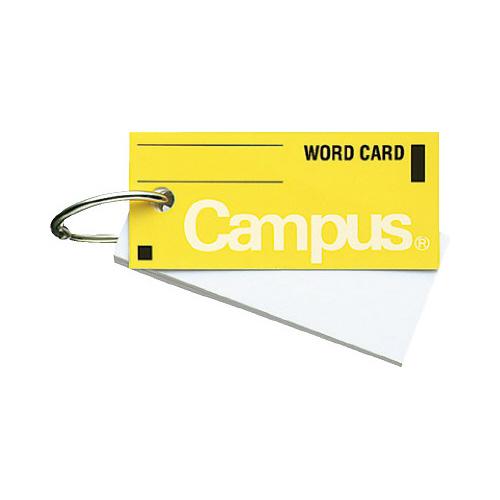 コクヨ KOKUYO キャンパス単語カード カードリングとじ 中 30×68mm 85枚 黄 タン-...