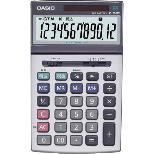 カシオ計算機 ジャスト型本格実務電卓 JS−200W−N JS-200W-N グリーン購入法適応 エ...