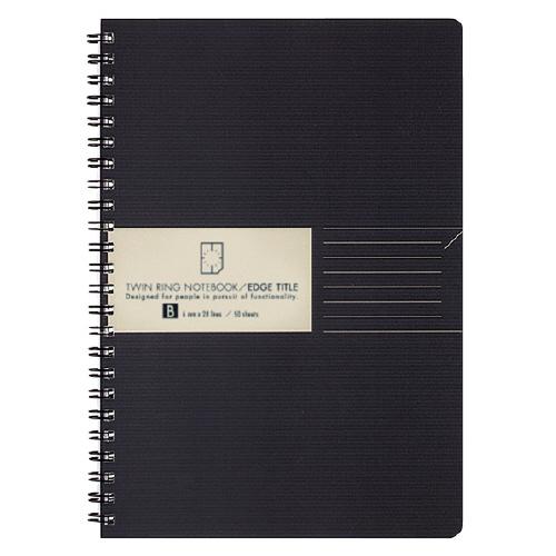 コクヨ KOKUYO ツインリングノート＜エッジタイトル＞ A5（3号） 罫幅6mm 28行 50枚...