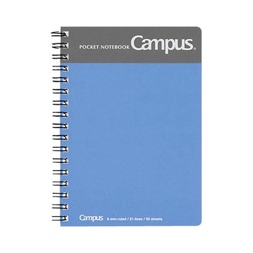 コクヨ KOKUYO ポケットノート（ツインリングとじ） A6（5号） 罫幅6mm 50枚 青 ノ-...