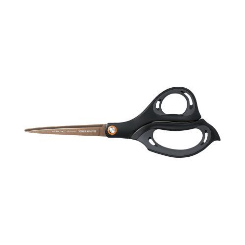 コクヨ KOKUYO ハサミ「エアロフィット・スペリオ」 チタン・グルーレス刃 刃渡り87mm 黒 ...