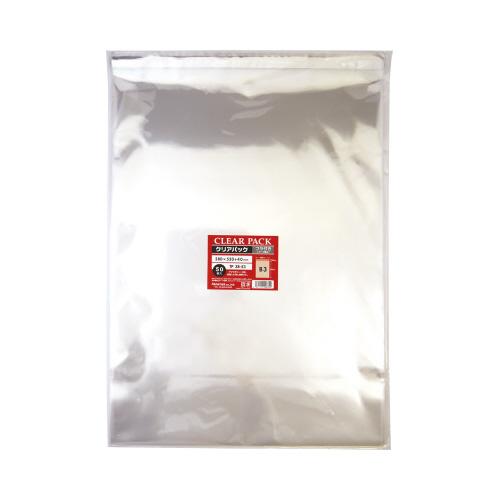 フロンティア OPP袋テープ付アルミ剥離紙B3用 幅380×高さ530＋フタ40mm TP38-53