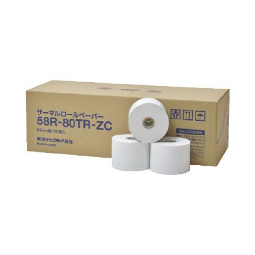 東芝テック 感熱ロールペーパー 幅58mm×直径80mm 20巻入 58R-80TR-ZC-20