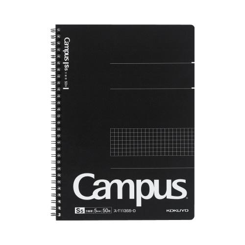 コクヨ KOKUYO キャンパスツインリングノート（方眼罫） （カットオフ）セミB5 5mm方眼50...