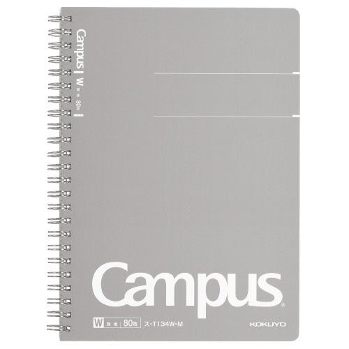 コクヨ KOKUYO キャンパスツインリングノート（無地） （カットオフ） A5（3号） 80枚 ス...