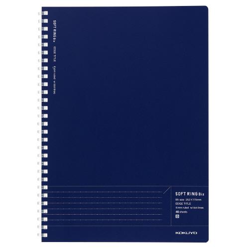 コクヨ KOKUYO ソフトリングBiz 6号（セミB5） ドットB罫 40枚 紺 ス-SJ201B...
