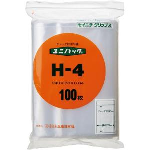 生産日本社 ユニパック Ａ５ 幅１７０×チャック下２４０ｍｍ １００枚 Ｈ−４ ★10パックセット｜shimiz