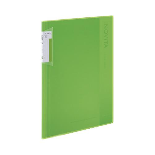 コクヨ KOKUYO クリヤーブック「ノビータ」（固定式） A4 20枚 ライトグリーン ラ-NV2...