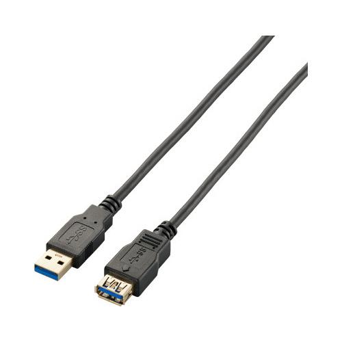 エレコム ＵＳＢ延長ケーブル／ＵＳＢ３．０／１ｍ ＵＳＢ３．０／Ａ−Ａ／１ｍ／ブラック ＵＳＢ３−Ｅ...