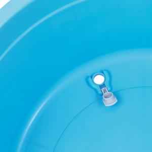 新輝合成　トンボ丸型タライジャンボ栓付　１００リットル　ブルー　００８３０７　◆代引不可