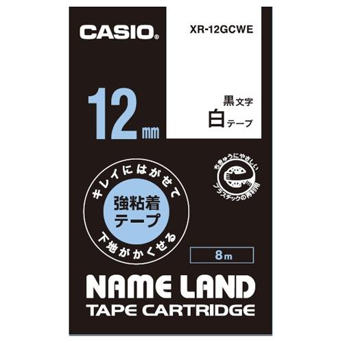 カシオ計算機 ラベルテープＸＲ−１２ＧＣＷＥ　黒文字白テープ１２ｍｍ ＸＲ−１２ＧＣＷＥ