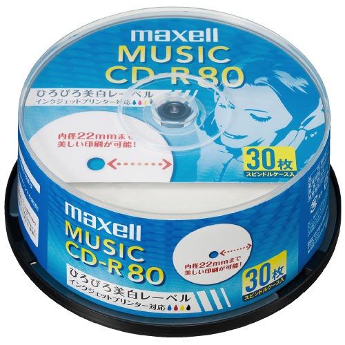 マクセル 音楽用ＣＤ−Ｒ　８０分　３０枚　ＣＤＲＡ８０ＷＰ．３０ＳＰ ＣＤＲＡ８０ＷＰ．３０ＳＰ
