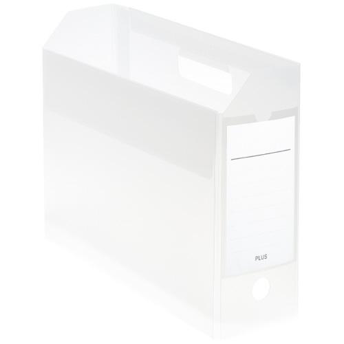 プラス ＰＰボックスファイル＋　　クリアホワイト ＦＬ−１２５ＢＦ