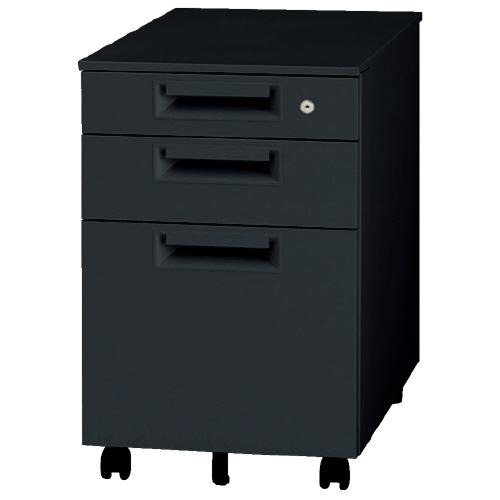 プラス キャビネット３段　ＪＳ−０４６ＳＣ−Ｂ３　ブラック ＪＳ−０４６ＳＣ−Ｂ３　ＴＢＫ