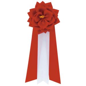 銀鳥産業 徽章リボン バラ 小 3枚 タレ459-228 赤