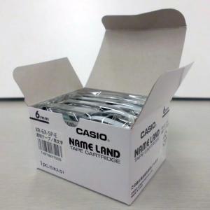 CASIO ネームランド スタンダードテープ XR-6X-5P-E 6mm 5個パック（透明・黒文字）×1個 ラベルライター ネームランド ラベルプリンター、ラベルライターの商品画像