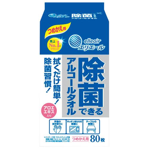 大王製紙 除菌できるアルコールタオル詰替　８０枚 ０