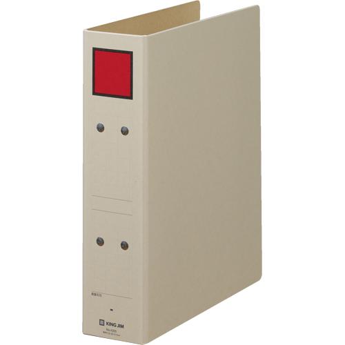 キングジム 保存ファイル　４３５５　Ｂ５Ｓ　５０ｍｍ　灰／赤 ４３５５