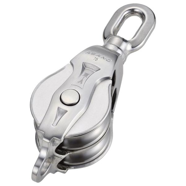 ステンレス滑車 AKブロックIII-A型オーフ AK10148 125mm×2車 使用荷重1200k...