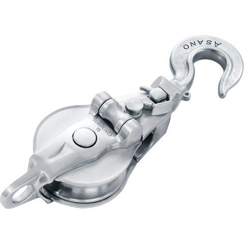 ステンレス滑車 AKブロックIII-A型スナッチハッカー AK10171 75mm×1車 使用荷重5...