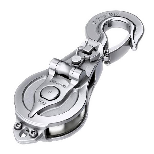 ステンレス滑車 AKブロックPB型スナッチハッカー 75mm×1車 使用荷重500kg AK1020...