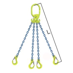 マーテック(株) チェーンスリング(長さ調整機能付) 4本吊りセット TG4-EGKNA 6×2m ...