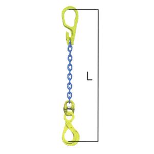 マーテック(株) チェーンスリング(長さ調整機能付) 1本吊りセット MG1-BK 10-1.5m (3.2トン)｜shimizu-kanamono