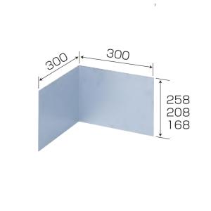 布基礎ベース用型枠 鉄ベース枠300内コーナー ベース枠高さ258H 長さ