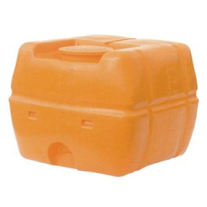 ブタママ☆引取☆香川県坂出市 貯水タンク1000Ｌ スイコーローリータンク スーパーローリータンク SLT-1000 オレンジ (容量1000L・25Aバルブ直付