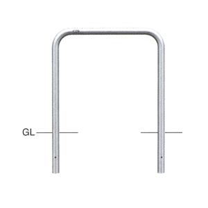 サンポール 車止め アーチ ステンレス製 AA-42U7-650 (固定式) : 清水