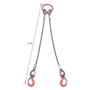 大洋製器工業(株) ワイヤースリング2本吊り 14mm×1.5m (2トン) : 清水 