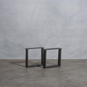 清水材木店 テーブル脚 Z型 シルバーヘアライン仕上げ 奥行46cm 高さ