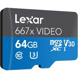 Lexar High-Performance 633x microSDXC 64GB SD変換アダプター付属