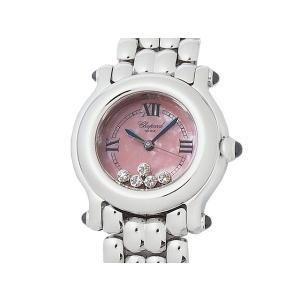 大切な 清水屋 送料無料 ショパール ハッピースポーツ 27 50 23 ピンクシェル文字盤 仕上済 レディース腕時計 Tomartrust Org