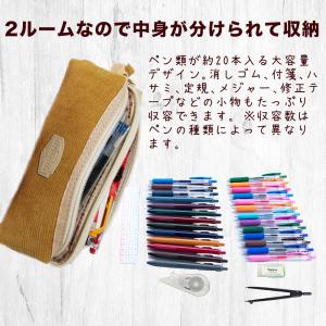 ペンケース 筆箱 ダブルファスナー 2ルーム仕...の詳細画像2