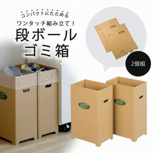 物が置けるダンボールゴミ箱 45L クロネコ 組み立て簡単 ごみ箱 猫