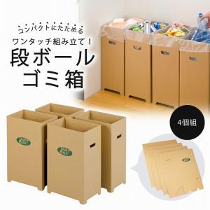 物が置けるダンボールゴミ箱 45L クロネコ 組み立て簡単 ごみ箱 猫
