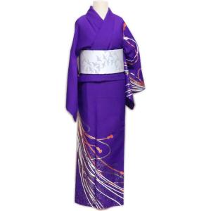 仕立上 絵羽“胴抜仕立 ピンク黒色分け地 金箔 桜花びら「舞台衣装