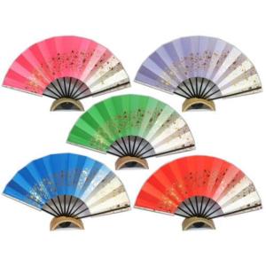 舞扇子≪撰242 ホログラム箔≫◇溜塗◇9寸5分 化粧箱入り レターパック