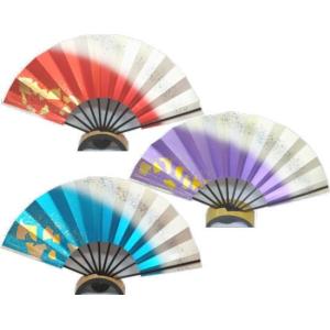 尺扇≪ホログラム箔 金銀箔≫赤 青 紫 黒竹◇1...の商品画像