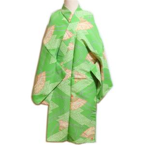 半着付≪白地 黒吉原つなぎ柄≫L寸（1尺8寸2分）袴下 袴下着物